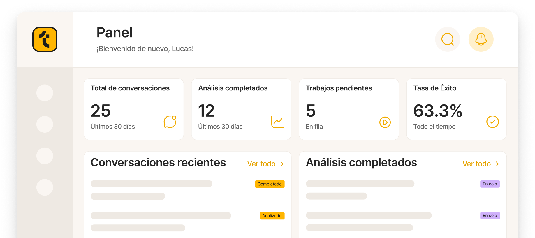 Vista previa del dashboard de TukiMate